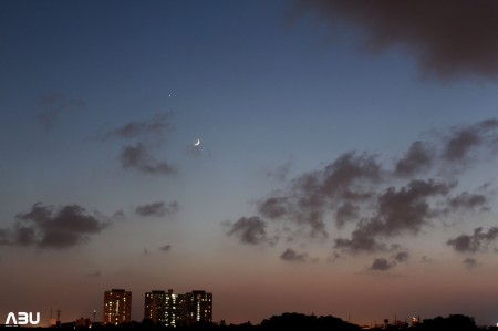 Karachi,Pakistan: Moon with Spica, Venus and Saturn on 8th September 2013
