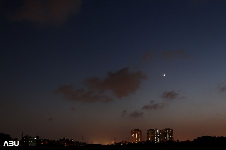 Moon with Spica, Venus and Saturn