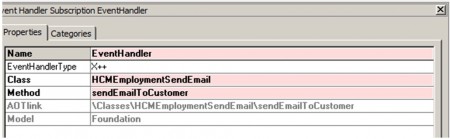 Event Handler - MS Dynamics AX