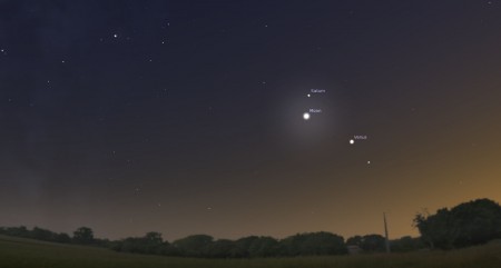 Moon Venus Saturn on 9 September