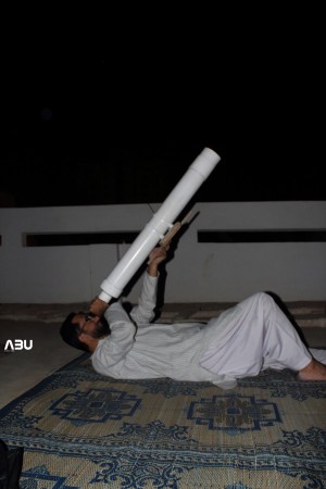 Abubaker's Homemade telescope first light by Imran Rasheed. Hand Held