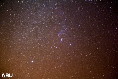 Constellation of Orion captured from Sind, Pakistan by the author.