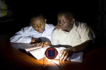 When lights goes off use solar powered emergency lights