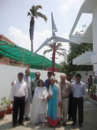 Wind turbine working model at SZABIST research centre
