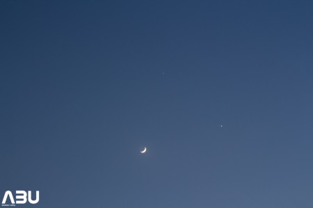 Moon Venus Jupiter Trio conjunction