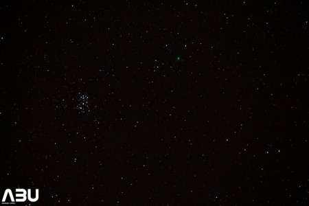 M45 (The Pleiades) and COMET Lovejoy from Pakistan